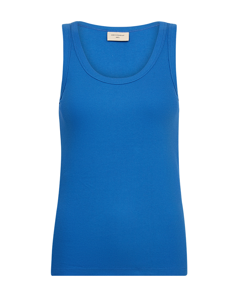 FQHI - TOP IN RIBKNIT - BLUE