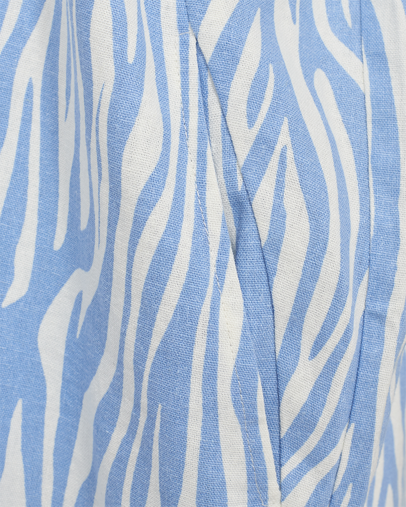 FQLAVARA - DRESS WITH PRINT - BLUE AND WHITE