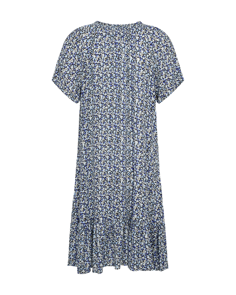 FQADNEY - DRESS WITH FLORAL PRINT - BLUE