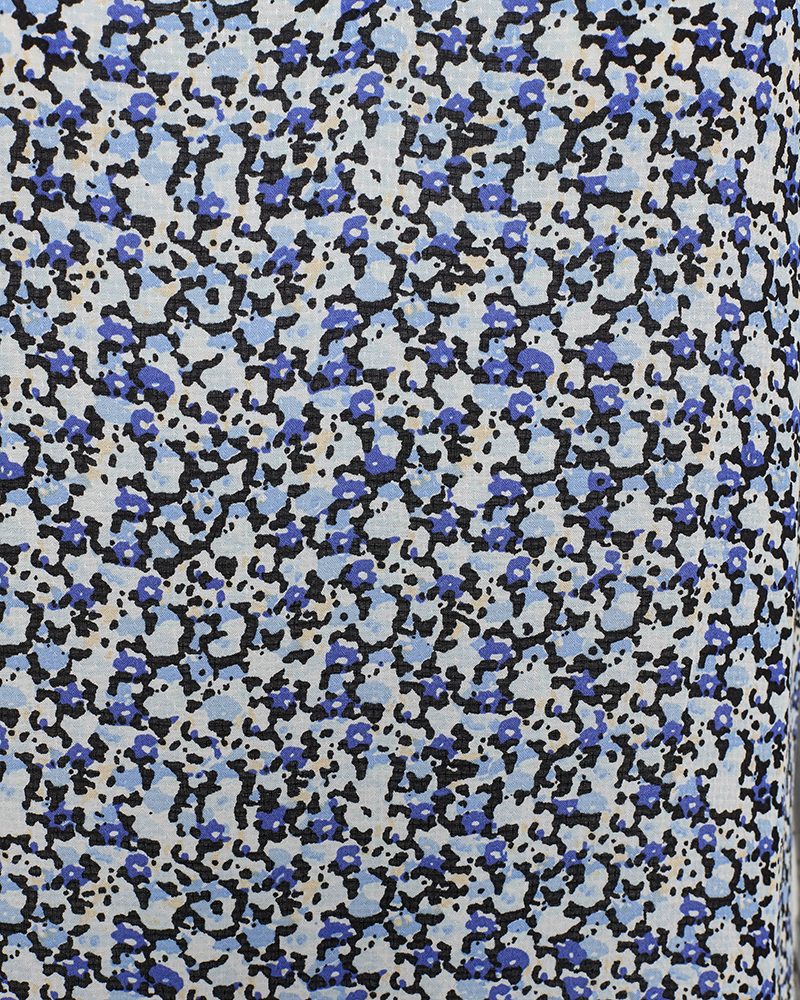 FQADNEY - DRESS WITH FLORAL PRINT - BLUE