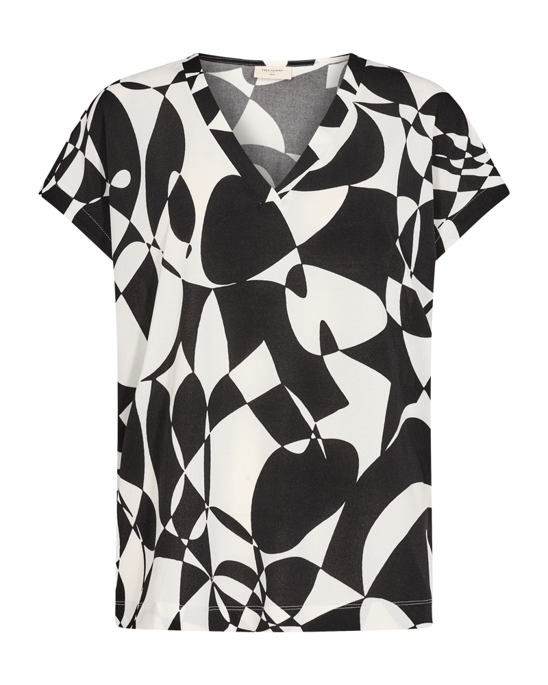 FQFLOI - TOP WITH PRINT - BLACK AND WHITE