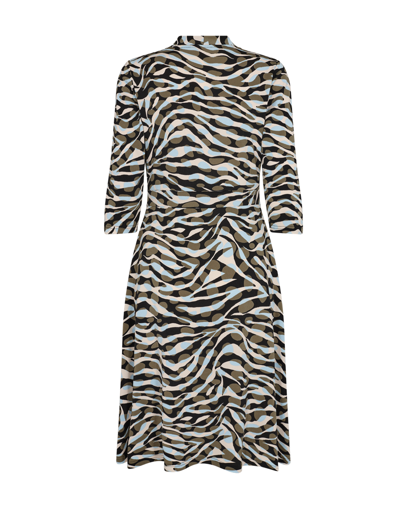 FQYRSA - DRESS WITH THREE-QUARTER SLEEVES - BLUE