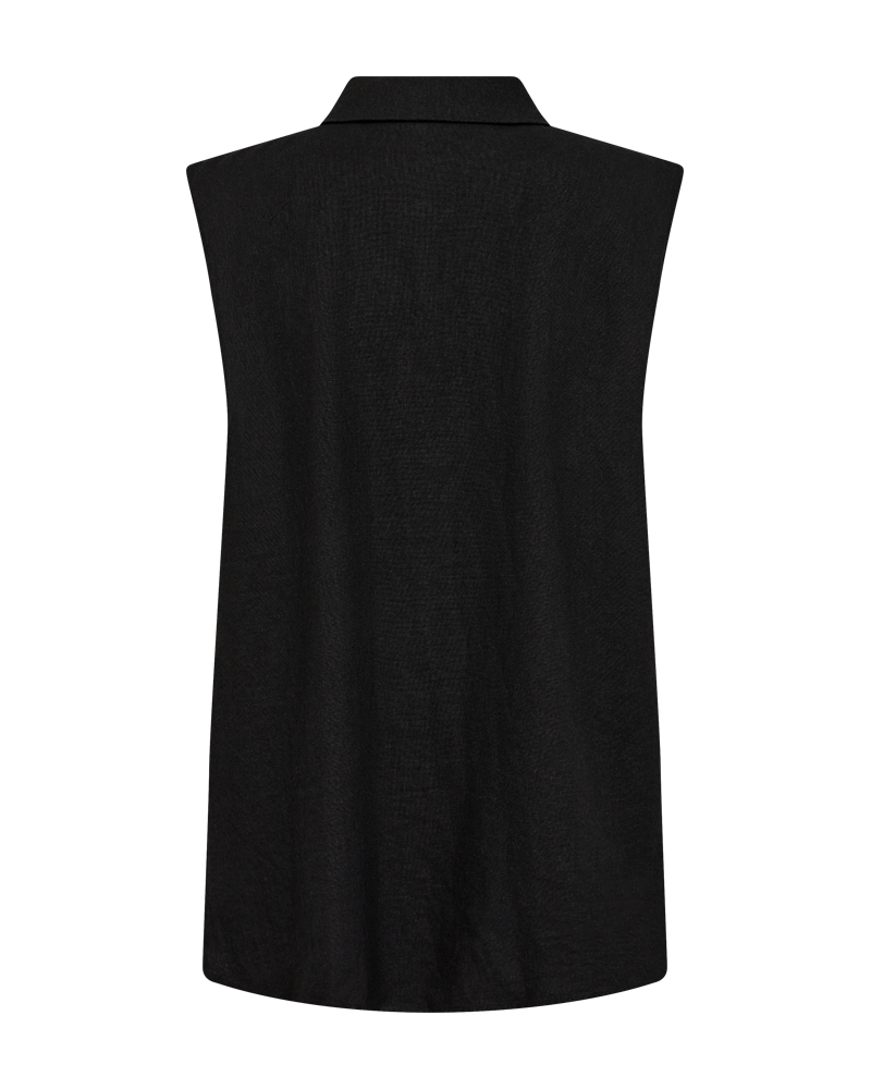 FQLAVA - SHIRT IN LINEN BLEND - BLACK