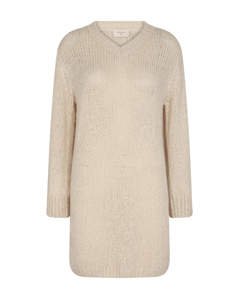 FQSELMA - KNITTED DRESS - BEIGE