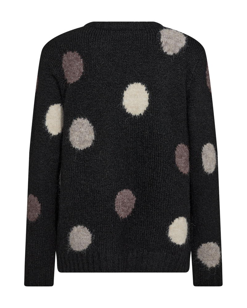 FQLOUISA - PULLOVER WITH DOTTED PATTERN - BLACK