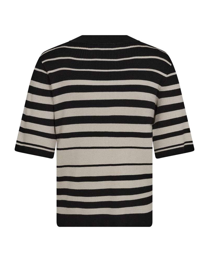 FQCLAUDISSE - PULLOVER WITH STRIPED PATTERN - BLACK