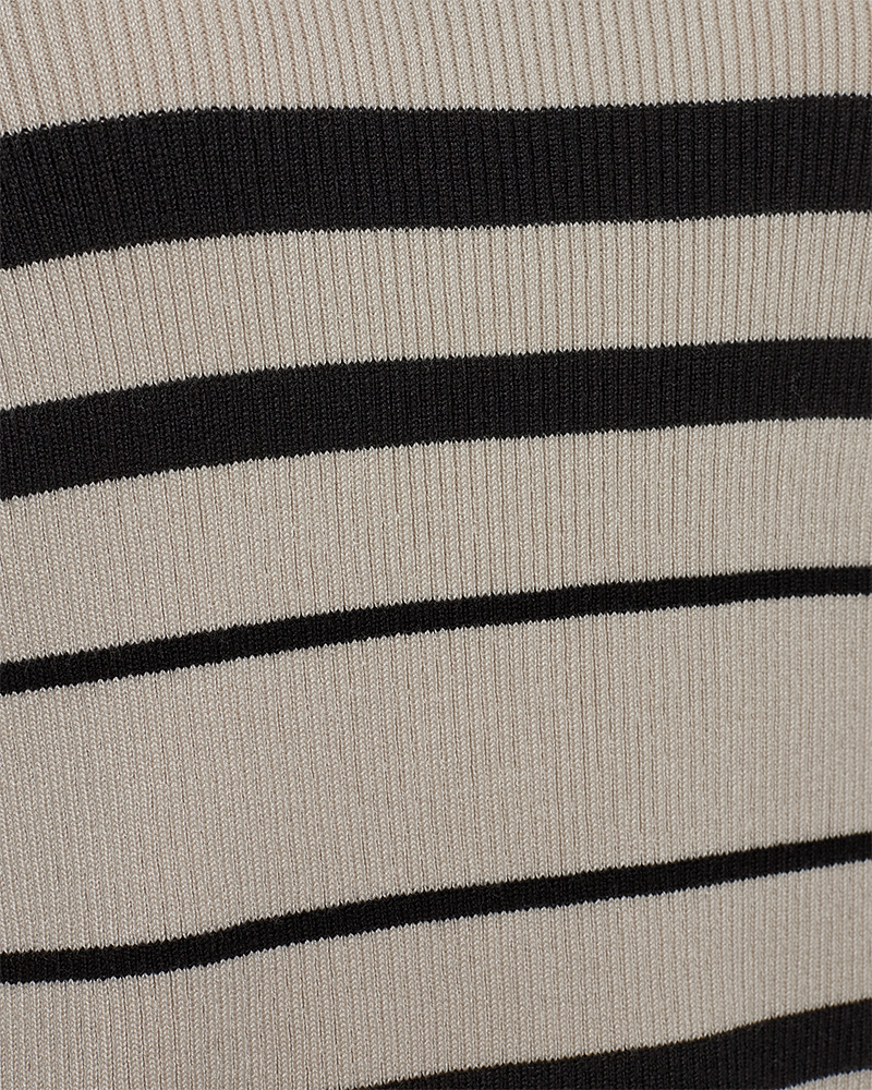 FQCLAUDISSE - PULLOVER WITH STRIPED PATTERN - BLACK