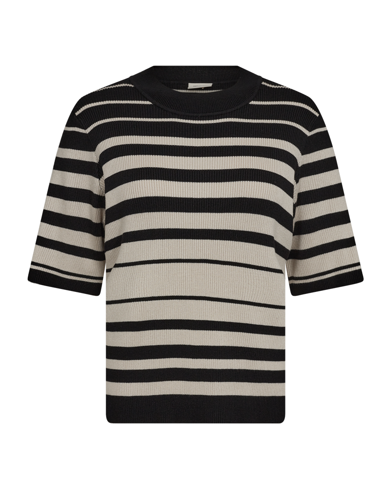 FQCLAUDISSE - PULLOVER WITH STRIPED PATTERN - BLACK