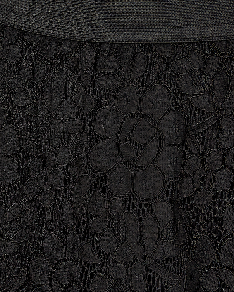 FQVIALIPA - SKIRT WITH HOLE-PATTERN - BLACK