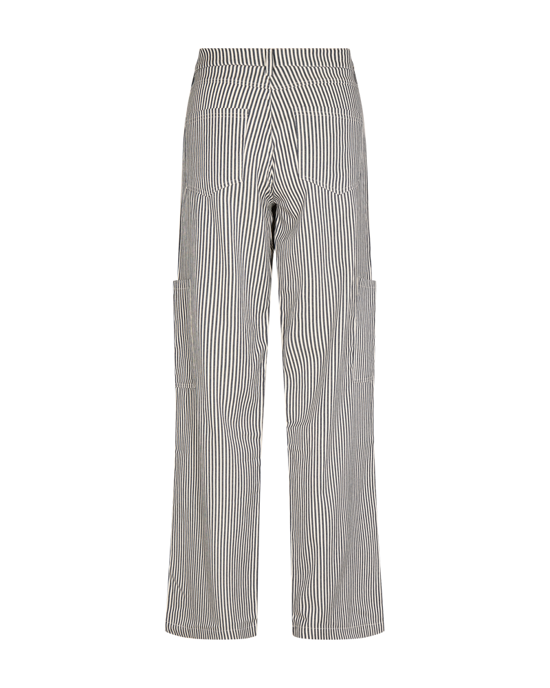 FQMELLA - STRIPED PANTS - BLUE AND WHITE