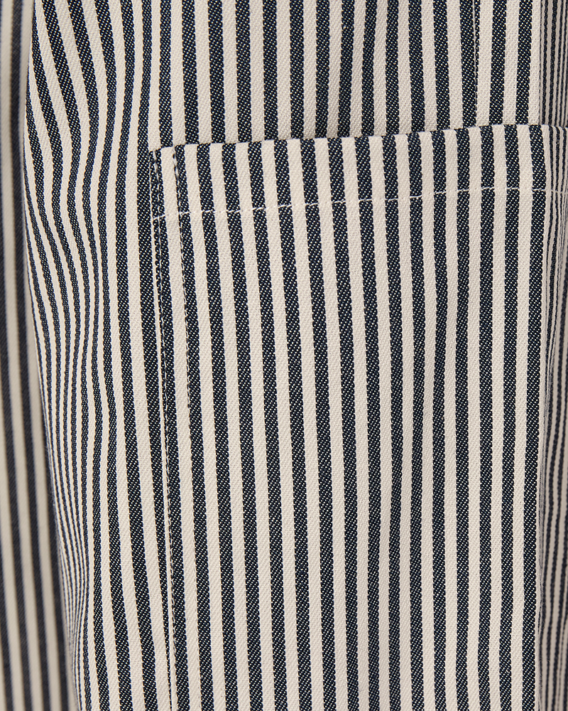 FQMELLA - STRIPED PANTS - BLUE AND WHITE