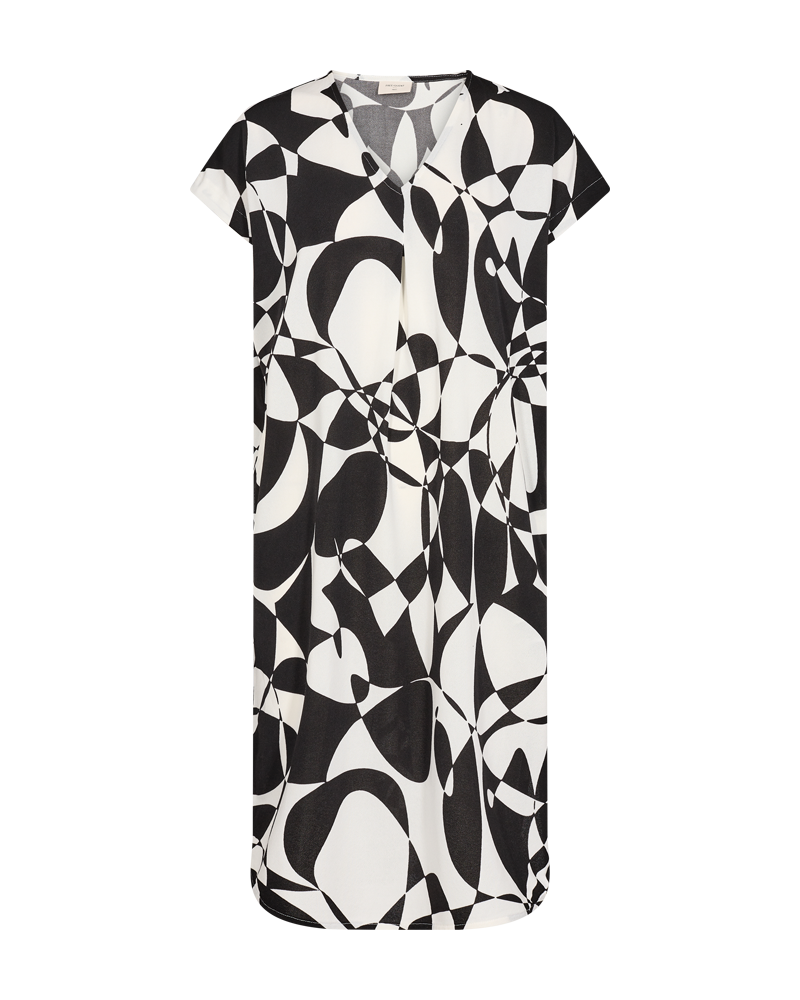 FQFLOI - DRESS WITH PRINT - BLACK AND WHITE