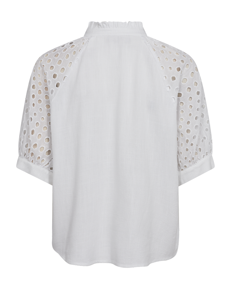 FQLARA - BLOUSE IN LINEN BLEND - WHITE