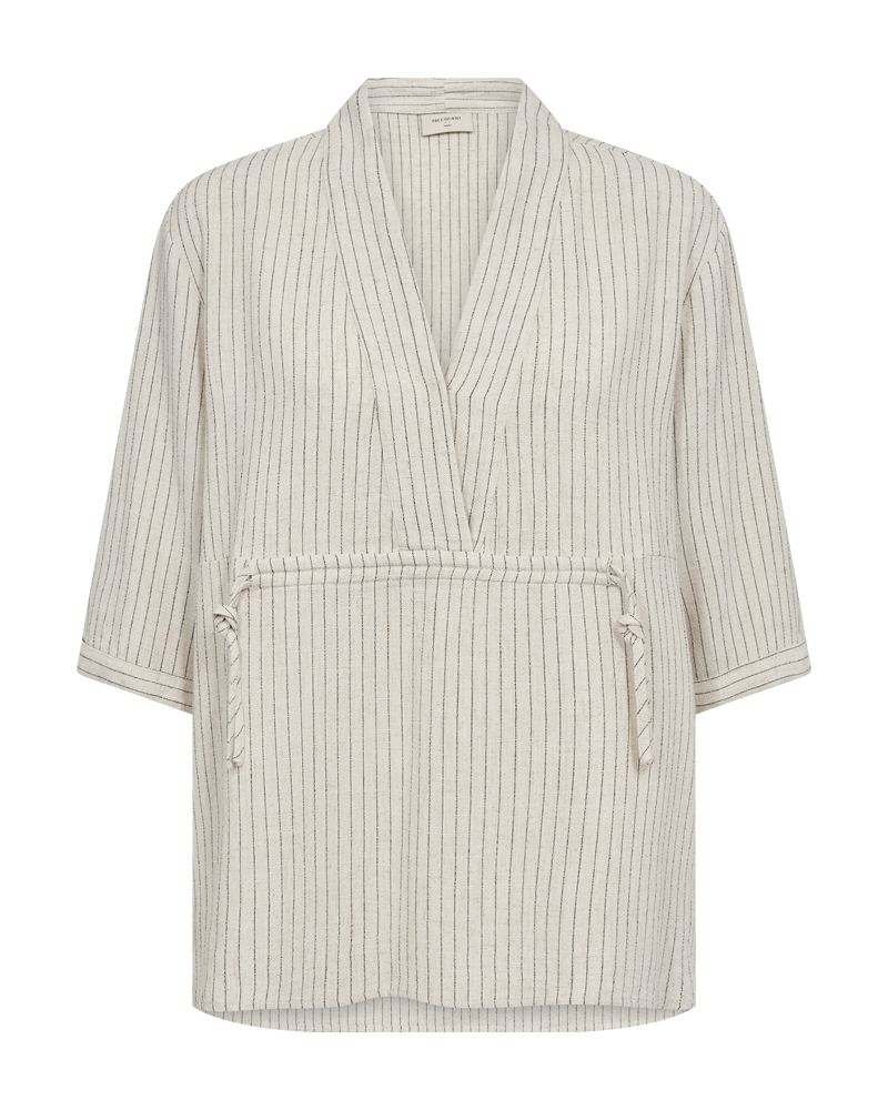 FQLARA -BLOUSE IN LINEN BLEND - BEIGE
