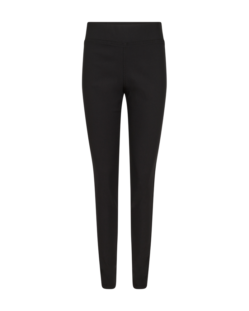 FQSHANIA - PANTS WITH ELASTIC WAISTBAND - BLACK