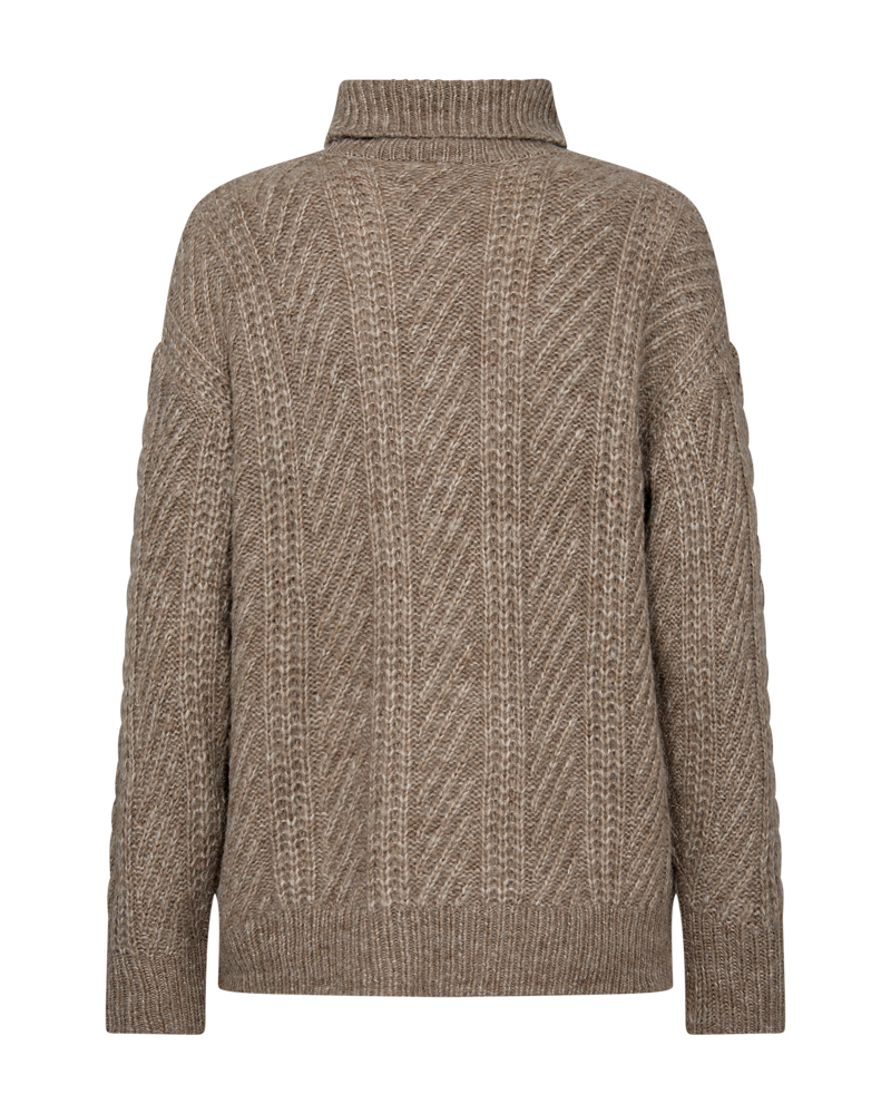 FQNELLY - KNITTET TURTLENECK - BROWN