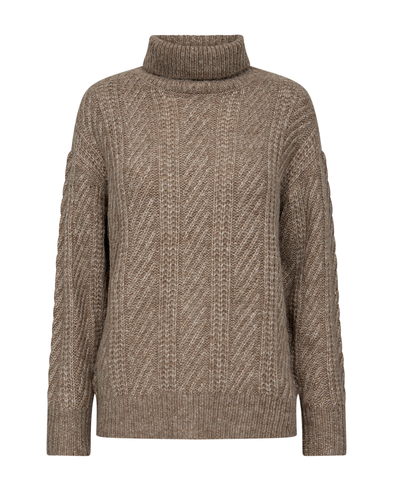FQNELLY - KNITTET TURTLENECK - BROWN