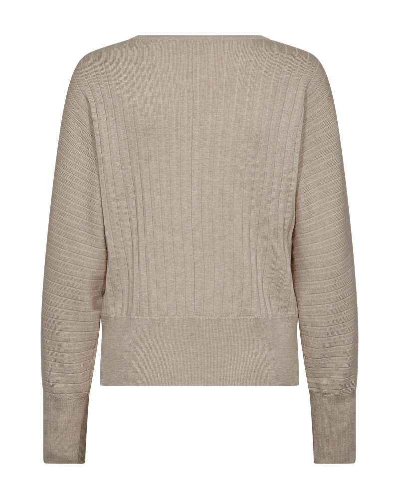 FQFOBY - RIBBED PULLOVER - BEIGE