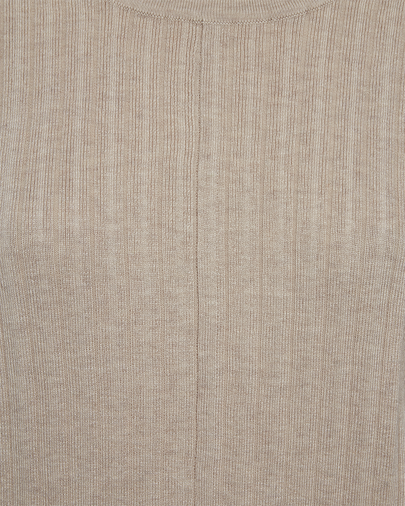 FQFOBY - RIBBED PULLOVER - BEIGE