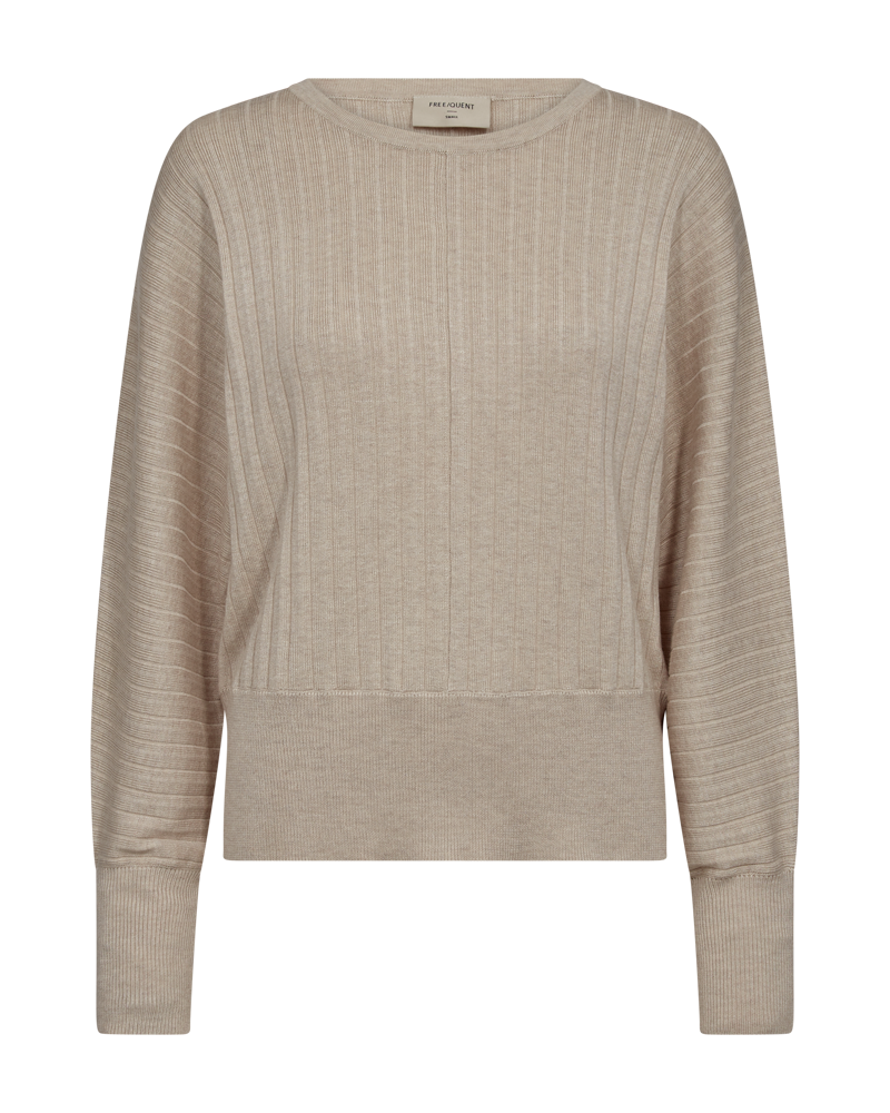 FQFOBY - RIBBED PULLOVER - BEIGE