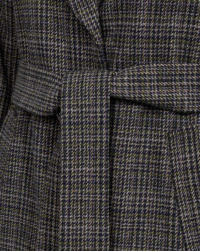FQMACIA - JACKET WITH CHECKED PATTERN - BROWN AND GREEN