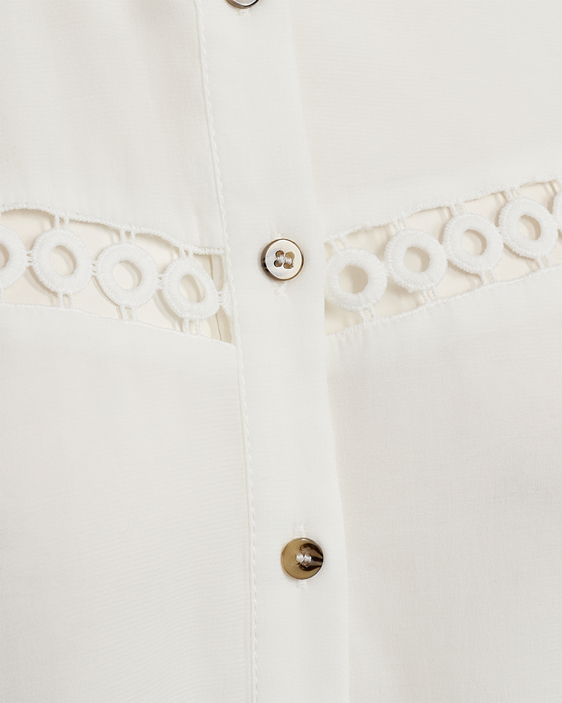FQSWEETLY - SHIRT WITH PLEATS - WHITE