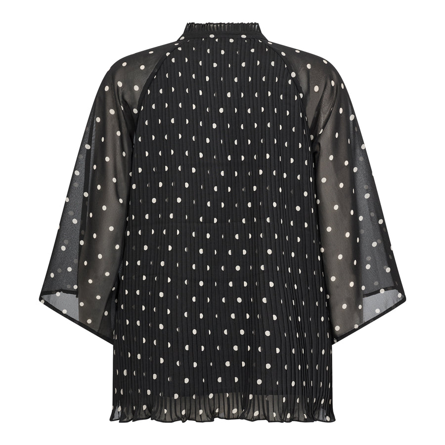 FQTWAIN - BLOUSE WITH DOTS - BLACK