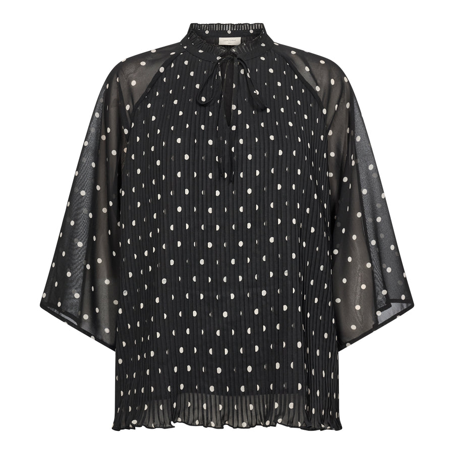 FQTWAIN - BLOUSE WITH DOTS - BLACK
