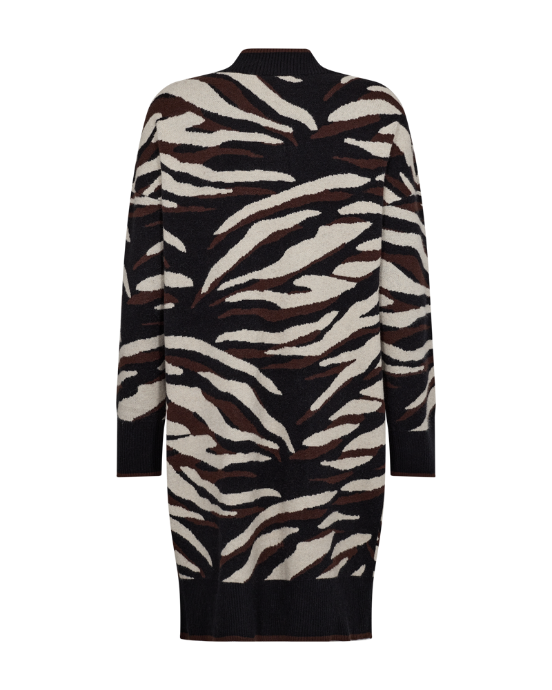 FQCLAURA - CARDIGAN WITH PATTERN - BLACK
