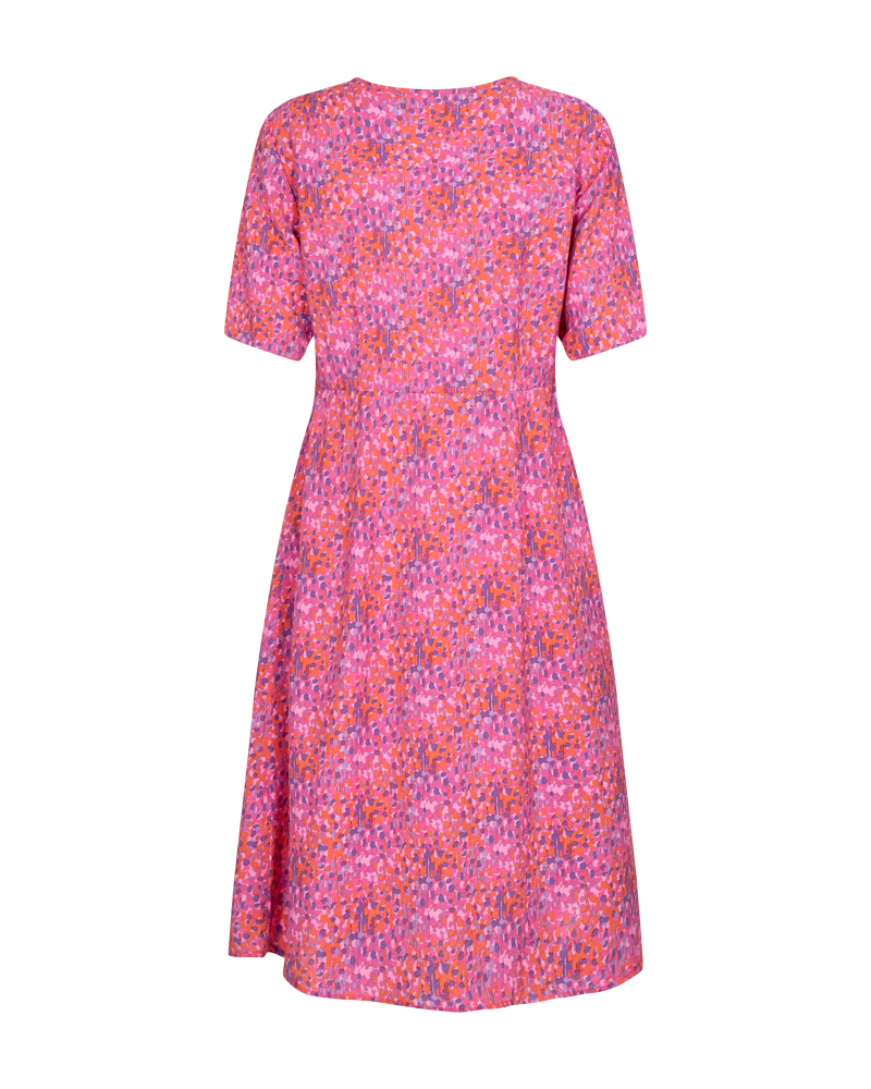 FQCAREY - DRESS WITH PRINT - RED AND ROSE