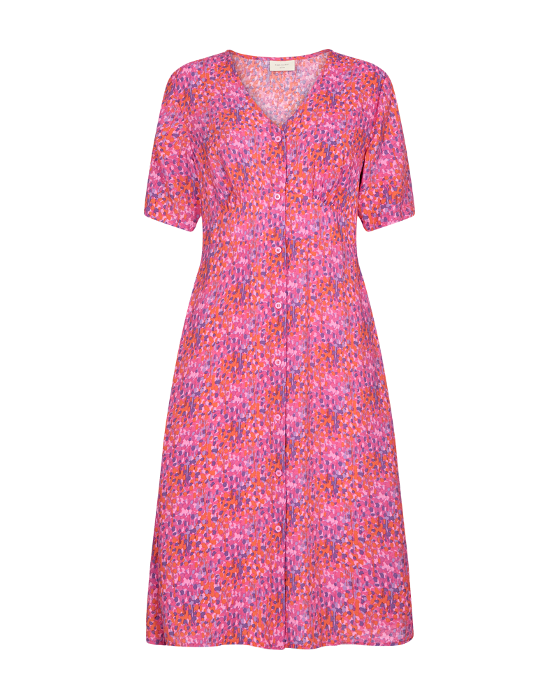 FQCAREY - DRESS WITH PRINT - RED AND ROSE