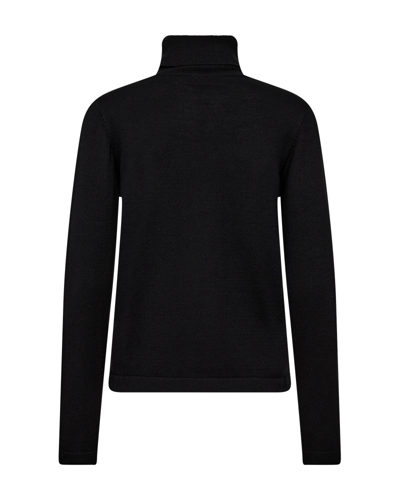 FQJADE - FINE-KNIT TURTLENECK IN WOOLBLEND - BLACK
