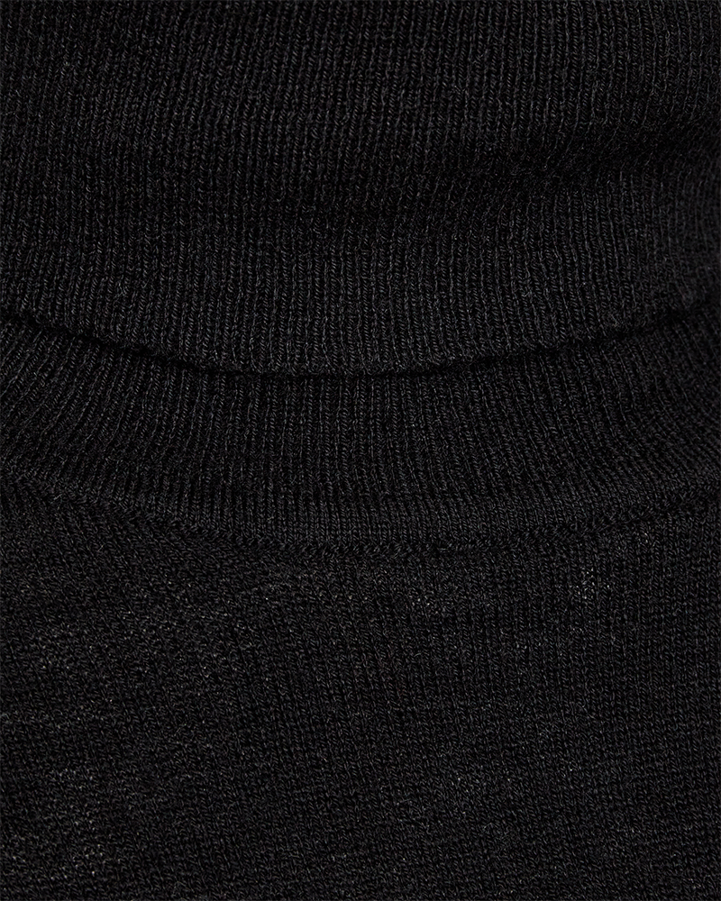 FQJADE - FINE-KNIT TURTLENECK IN WOOLBLEND - BLACK