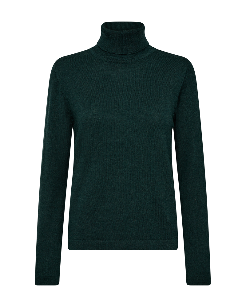 FQJADE - FINE-KNIT TURTLENECK IN WOOLBLEND - GREEN