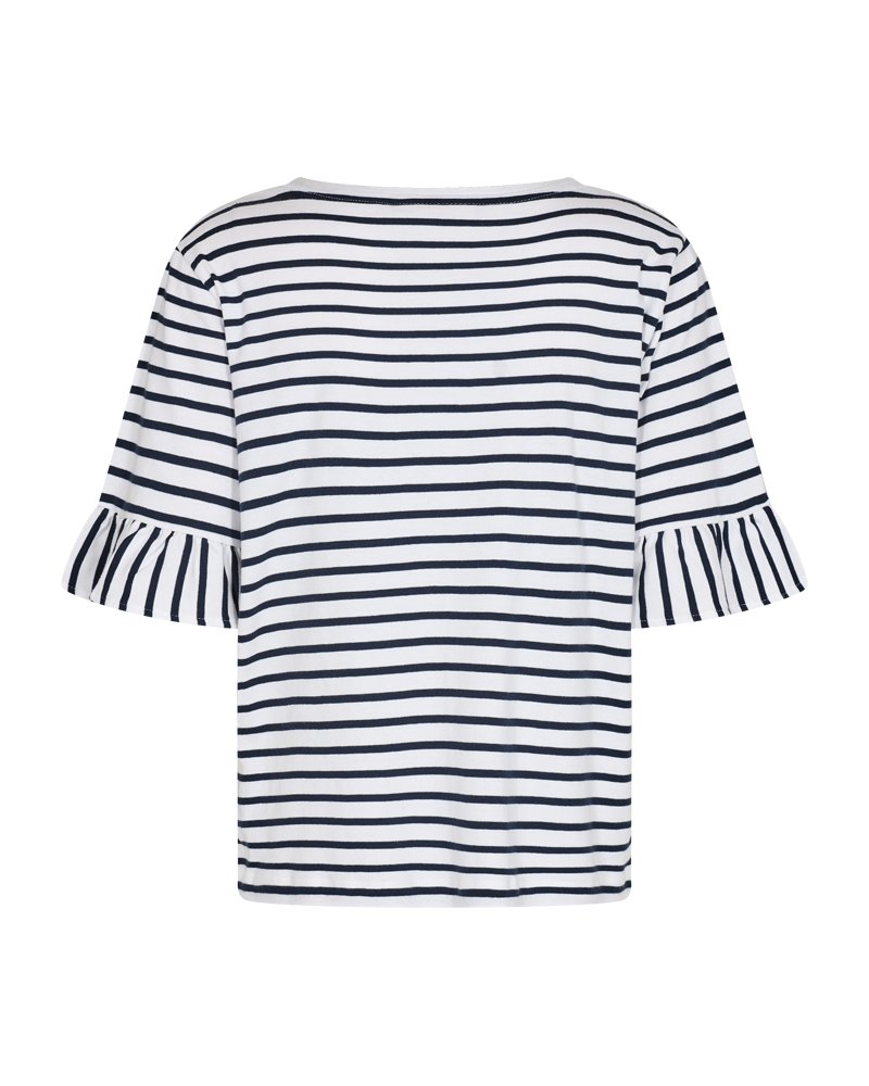 FQMARLINE - T-SHIRT WITH SHORT SLEEVES - BLUE AND WHITE