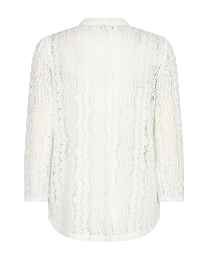 FQGRO - BLOUSE WITH HOLE PATTERN - WHITE