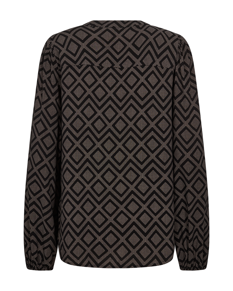FQBLIE - SHIRT WITH PRINT - BLACK AND BROWN