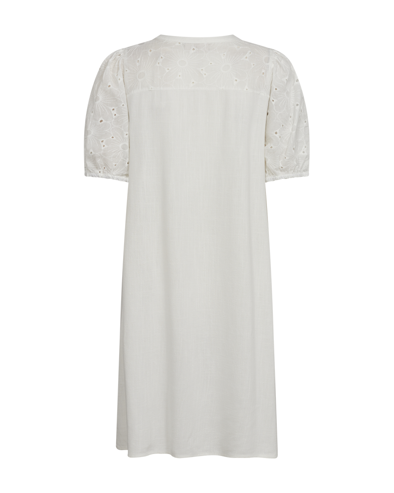 FQLARA - DRESS IN LINEN BLEND - WHITE