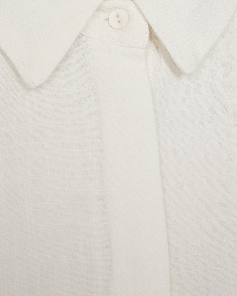 FQLARA - SHIRT IN LINEN BLEND - WHITE