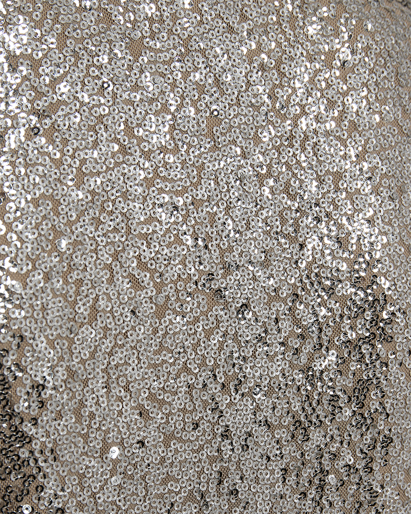FQBASAL - DRESS WITH SEQUINS - BEIGE AND GREY