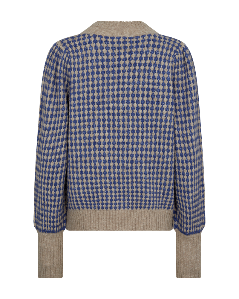 FQSMERLA - PULLOVER WITH PATTERN - BEIGE AND BLUE
