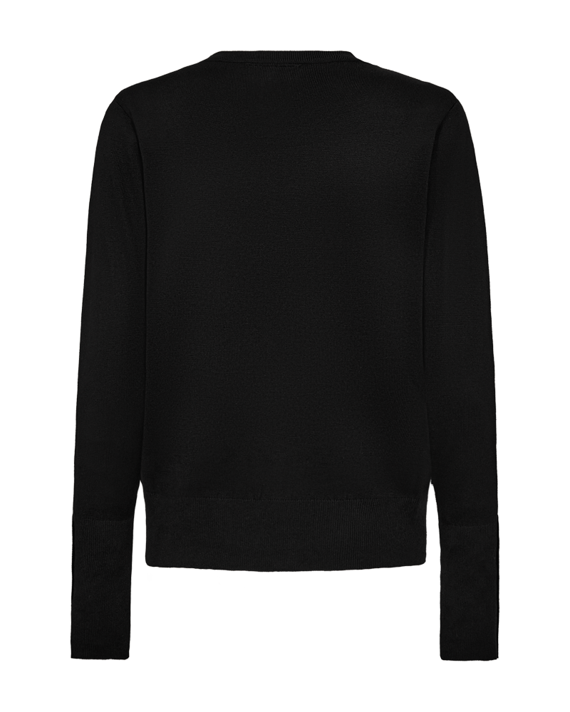 FQKATIE - FINE-KNIT PULLOVER - BLACK