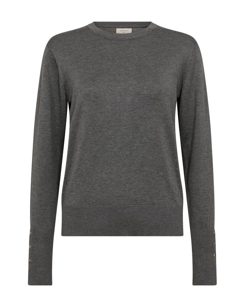 FQKATIE - FINE-KNIT PULLOVER - GREY