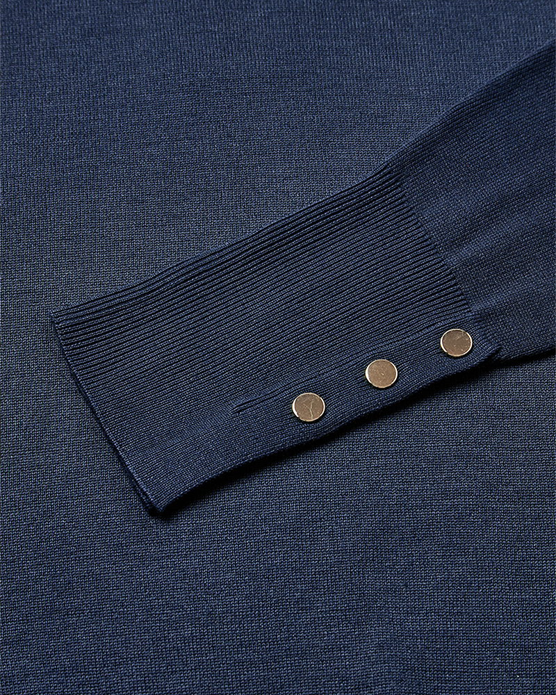 FQKATIE - FINE-KNIT PULLOVER - BLUE