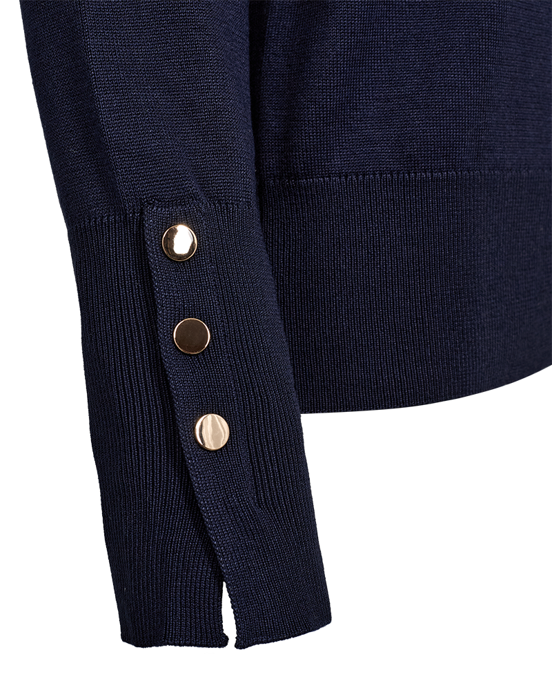 FQKATIE - FINE-KNIT PULLOVER - BLUE