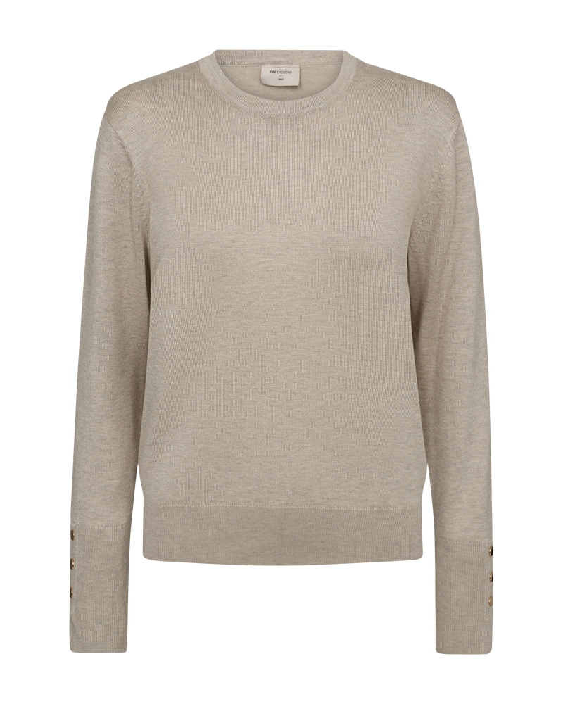 FQKATIE - FINE-KNIT PULLOVER - BEIGE