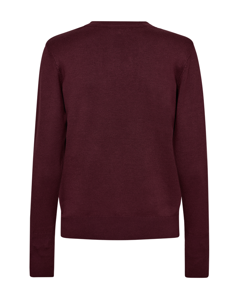 FQKATIE - FINE-KNITTED PULLOVER - BORDEAUX
