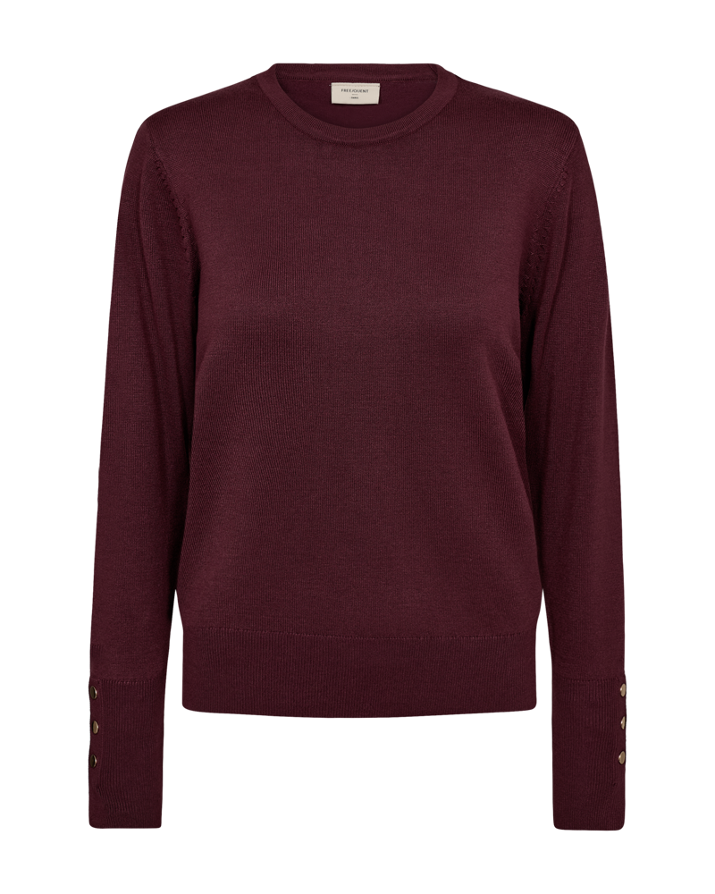 FQKATIE - FINE-KNITTED PULLOVER - BORDEAUX