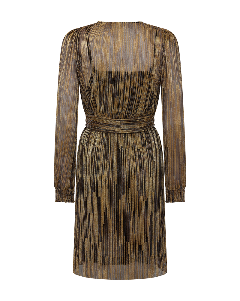 FQGLIMS - DRESS WITH GLITTER - GOLD