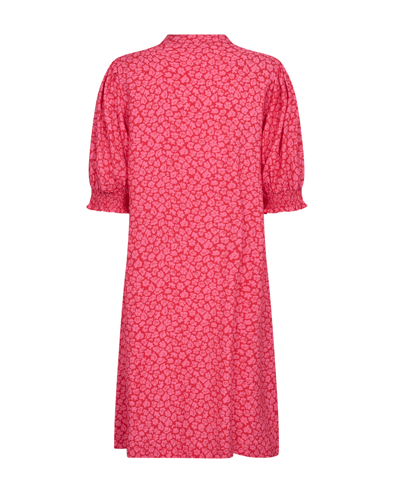 FQSAREY - DRESS WITH FLORAL PRINT - RED AND ROSE